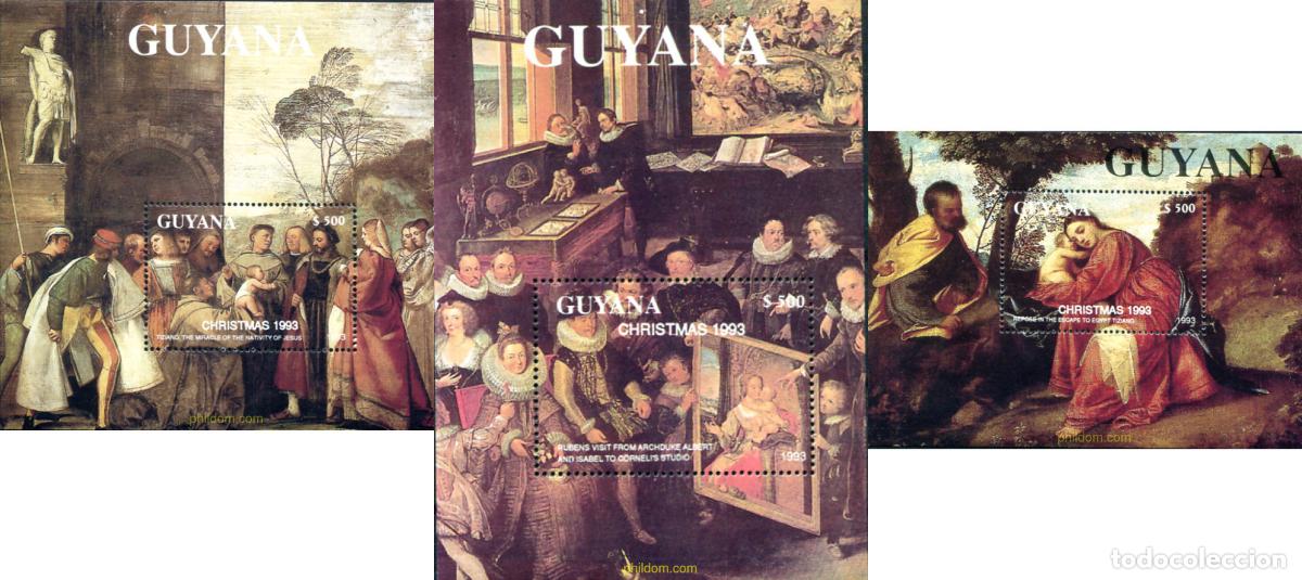 Sellos: 608832 MNH GUYANA 1993 NAVIDAD - Foto 1
