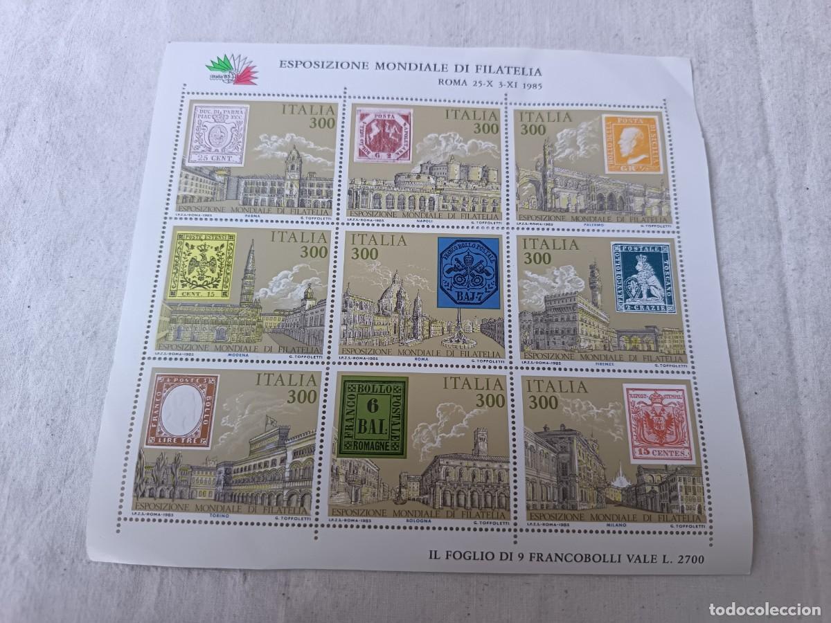 Sellos: Hoja Bloque Italia, 1985