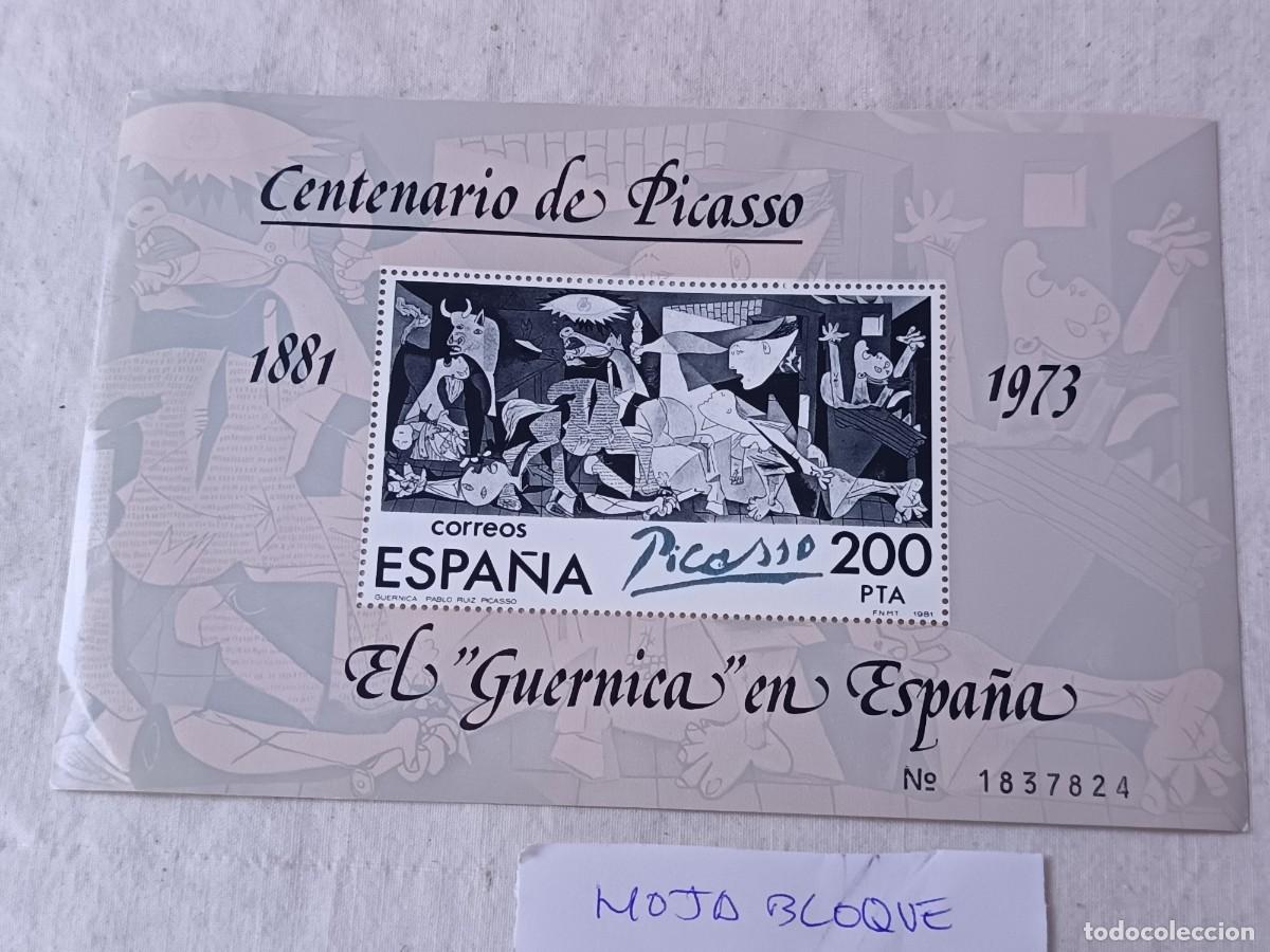 Sellos: Hoja Bloque, El Guernica en Espa&ntilde;a, Centenario de Picasso, 1981