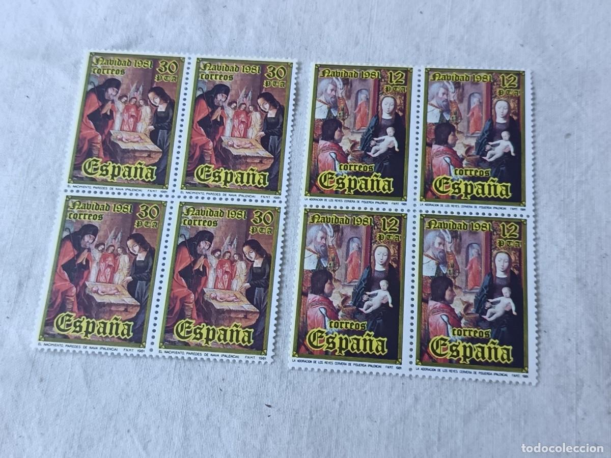 Sellos: 2 Hojas Bloque, serie completa Navidad en bloque de 4, 1981