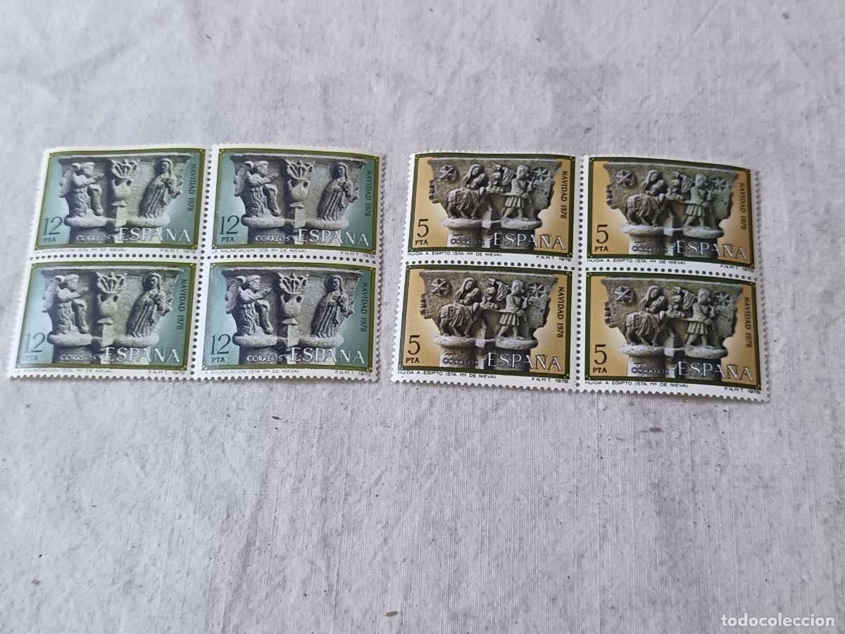 Sellos: 2 Hojas Bloque, serie completa Navidad en bloque de 4, 1978
