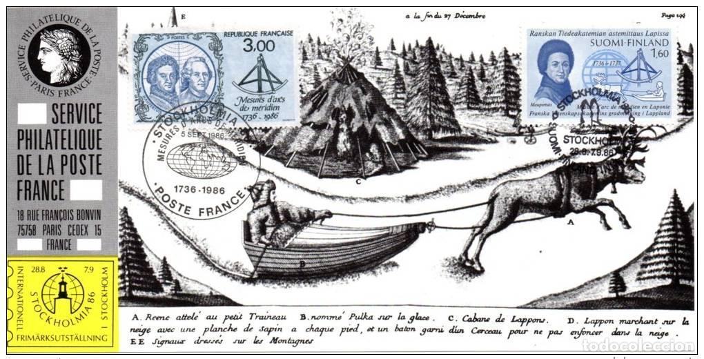 Sellos: 031 Edici&oacute;n conjunta de la Exposici&oacute;n Oficial Cartas Estocolmo 1986 Francia FDC