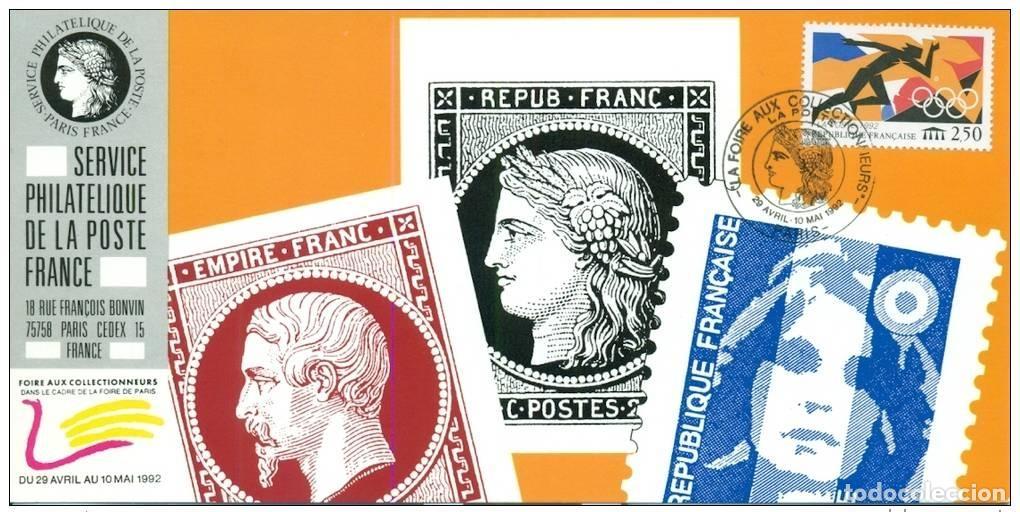 Sellos: 088 Mapa oficial de la Exposici&oacute;n Par&iacute;s 1992 FDC Edici&oacute;n conjunta J.O Athens