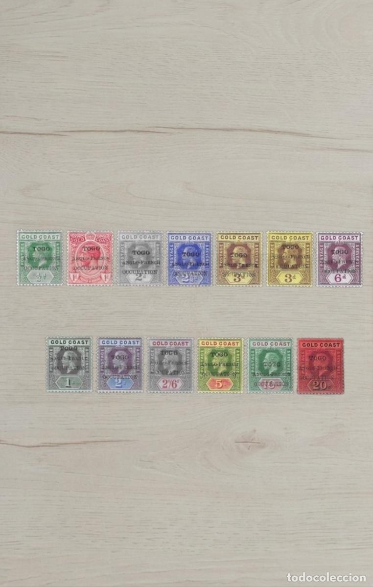 Sellos: Togo 1914 Anglo-French Occupation Gold Coast Overprint Complete Stamp Set 13v MNH