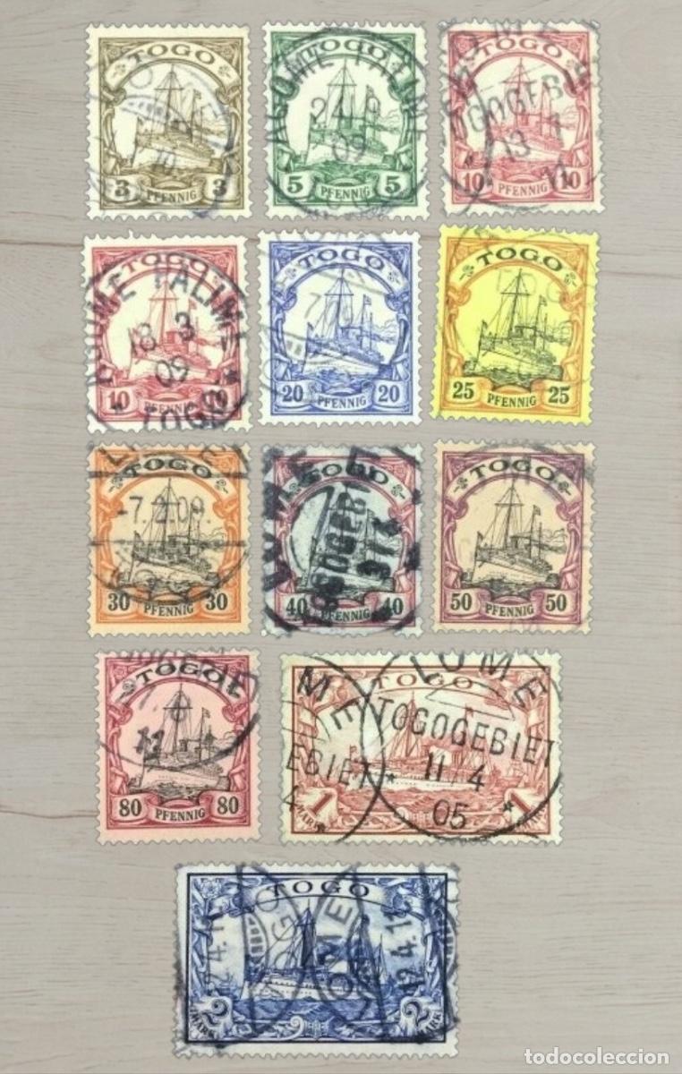Sellos: German Togo 1900 Hohenzollern Yacht Stamp Selection Lot Premium Colonial Cancels