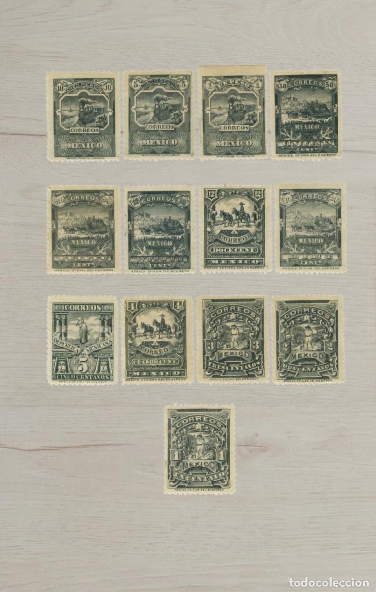 Sellos: Mexico 1895 Mulitas & Mail Transportation Classic Specialized Stamp Selection Lot