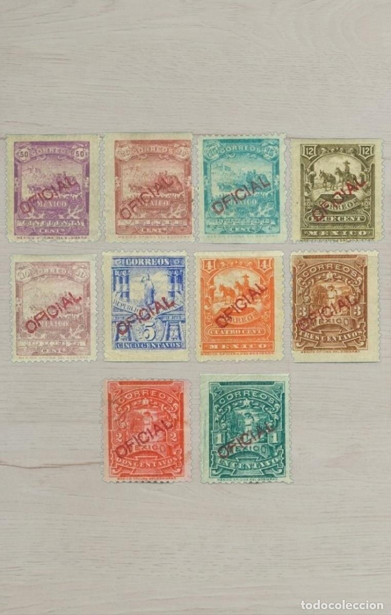 Sellos: Mexico 1895 Mulitas Official Overprint Specialized Stamp Selection Lot Mint