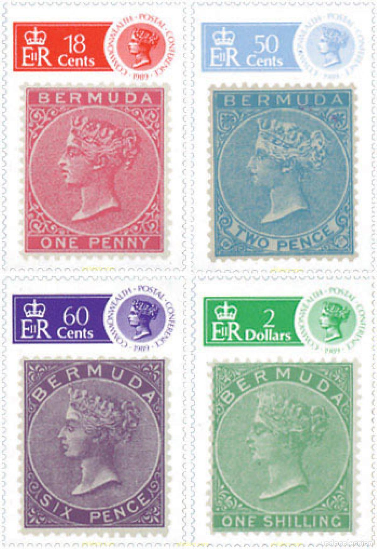 Sellos: 138756 MNH BERMUDAS 1989 CONFERENCIA POSTAL DE LA COMMONWEALTH