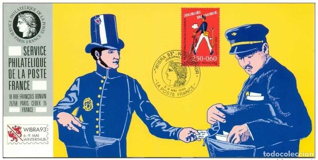 Sellos: 101 Exposici&oacute;n oficial de cartas Winterthur 1993 FDC Postman Stamp Day