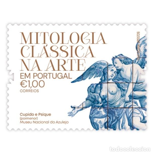 Sellos: Portugal ++ y la mitolog&iacute;a cl&aacute;sica en Portugal, Cupido y Psique, Museo Nacional del Azulejo 2026 (37