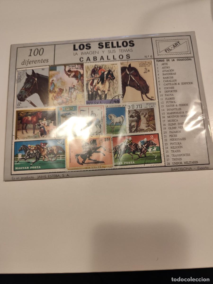 Sellos: Lote 3 L&aacute;minas Sellos Fil-Art N&ordm; 6, 7 y 8 (Caballos, Castillos, Coches). &iexcl;Nuevas Sin Abrir!