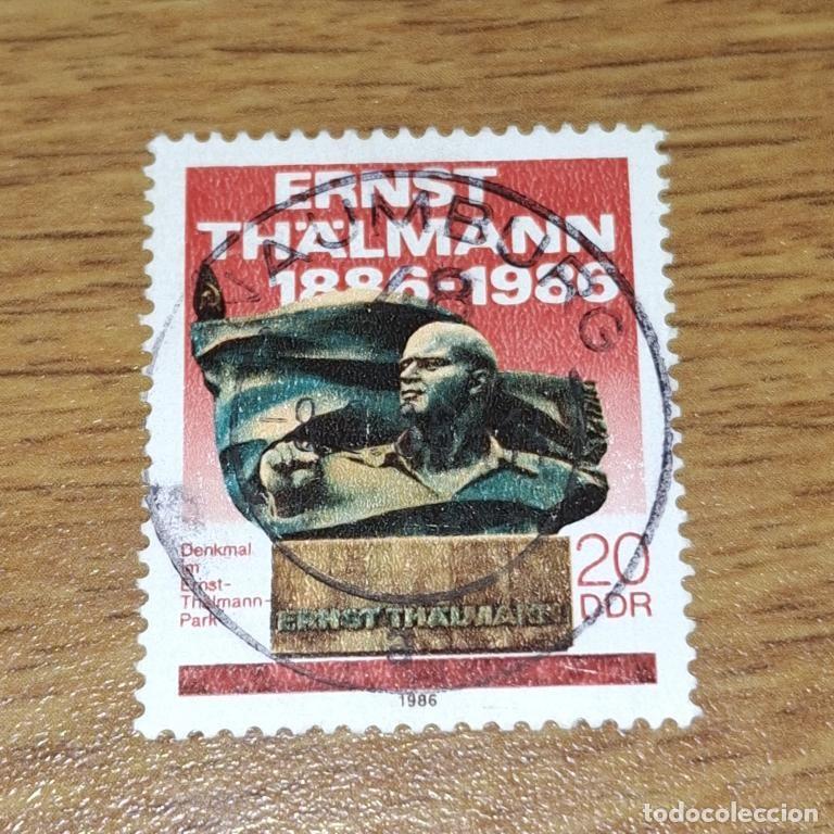 Sellos: Sello postal de Alemania Oriental 1986 El l&iacute;der comunista alem&aacute;n Ernst Th&auml;lmann