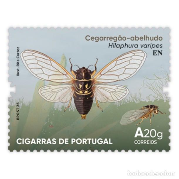Sellos: Portugal ++ & Insectos, Cigarras de Portugal, Cegarregao Abelhudo, Hilaphura varipes, 2026 (31128)