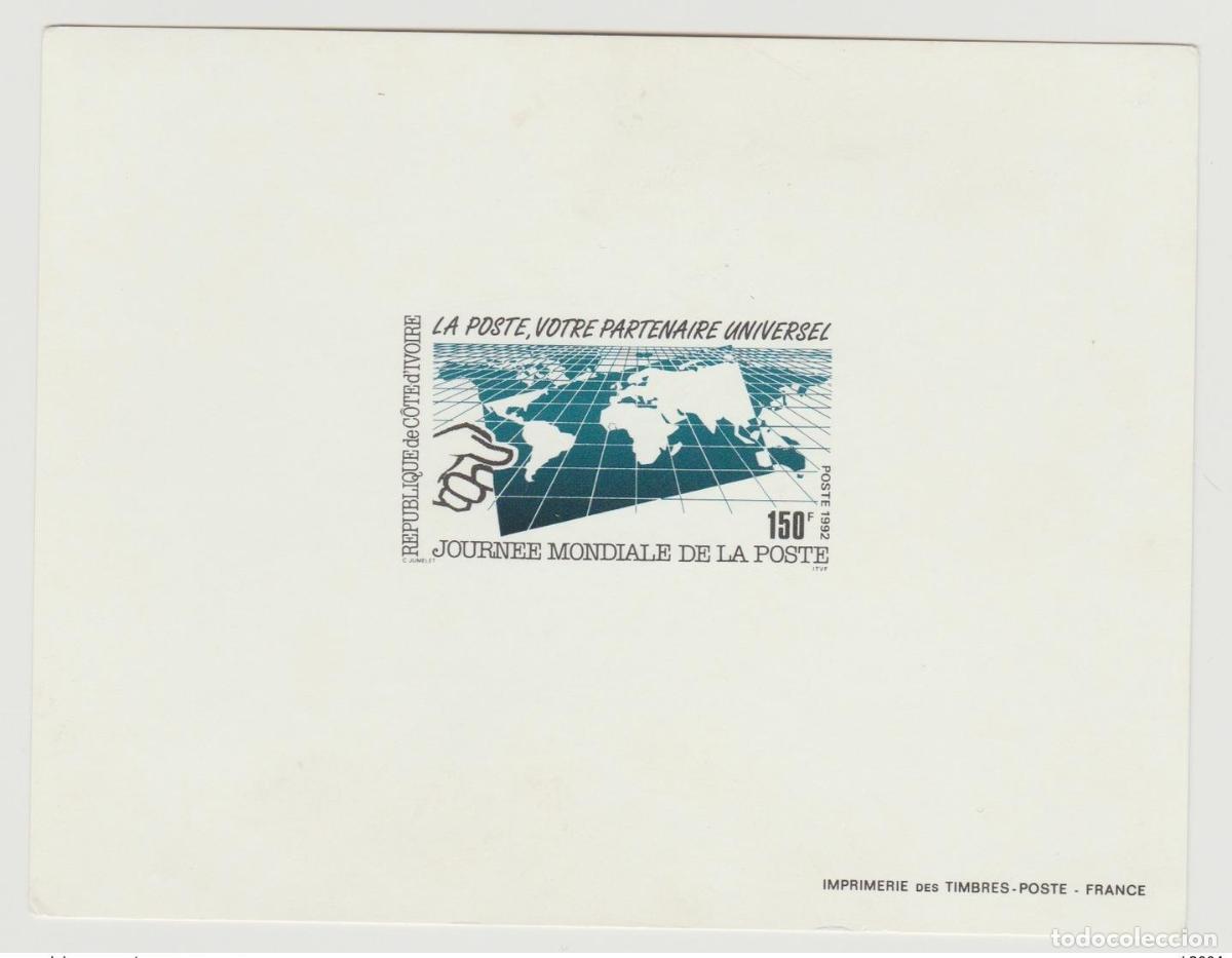 Sellos: Evento de lujo en Costa Marfil 1992 Mi. 1073 D&iacute;a Mundial del Correo UPU