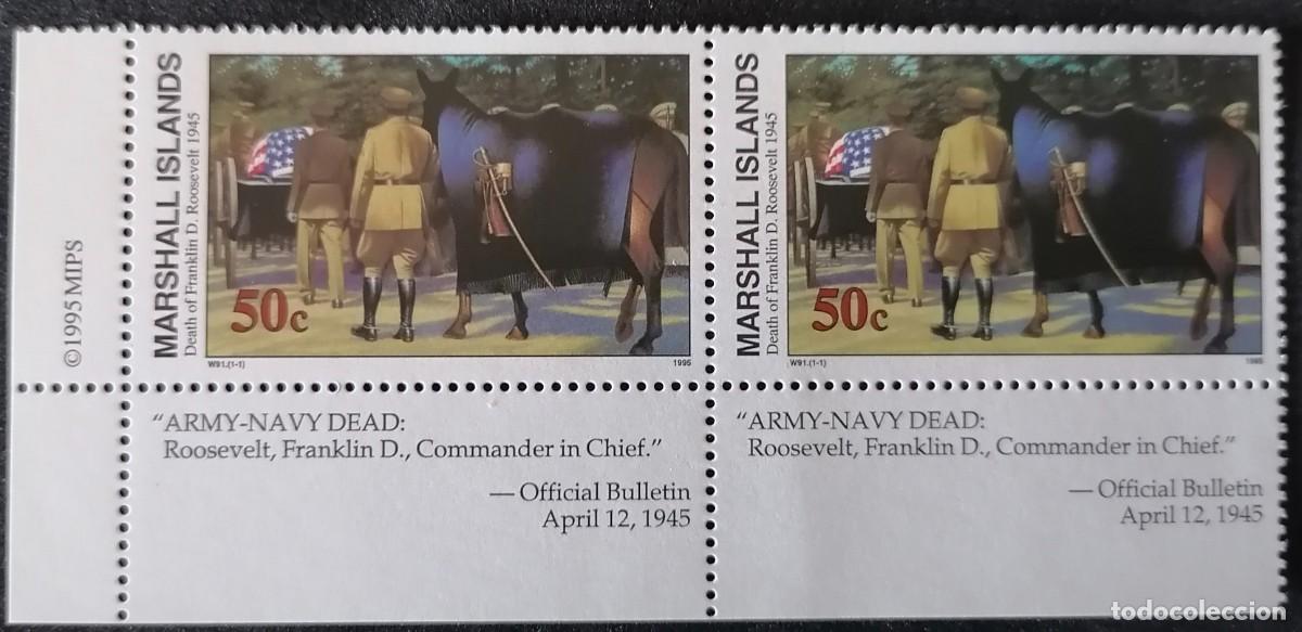 Sellos: ISLAS MARSHALL 1995 - ANIVERSARIO / FRANKLIN ROOSEVELT