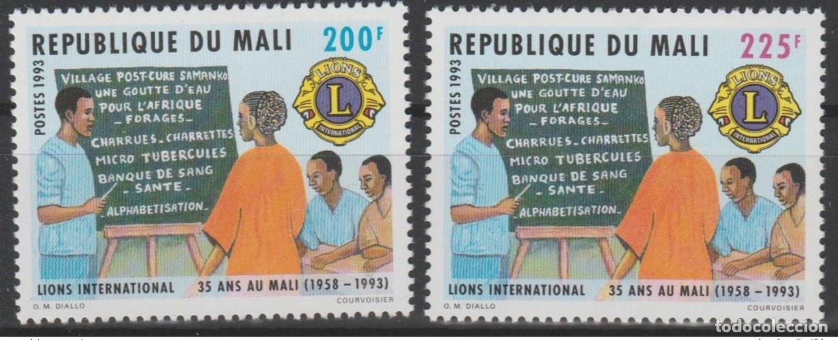 Sellos: Mali 1993 Mi. 1189-1190 Lion's Lions Club International 35 a&ntilde;os Jahre