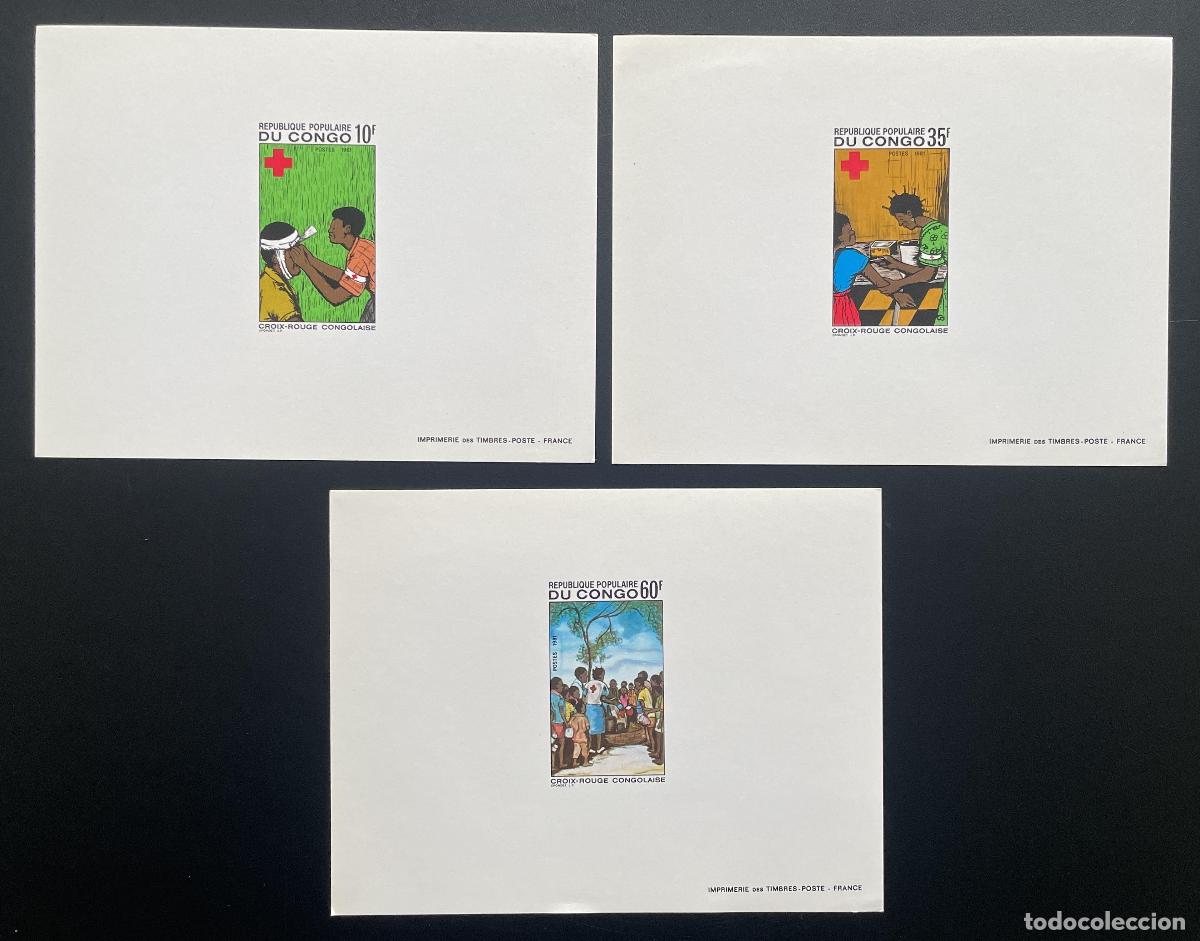 Sellos: Congo 1981 Mi. 840 - 842 a prueba de lujo Cruz Roja Congole&ntilde;a Salud