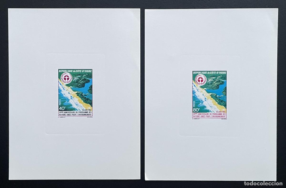 Sellos: Costa de Marfil 1982 Mi. 733 - 734 evento lujo PNUMA medio ambiente playa
