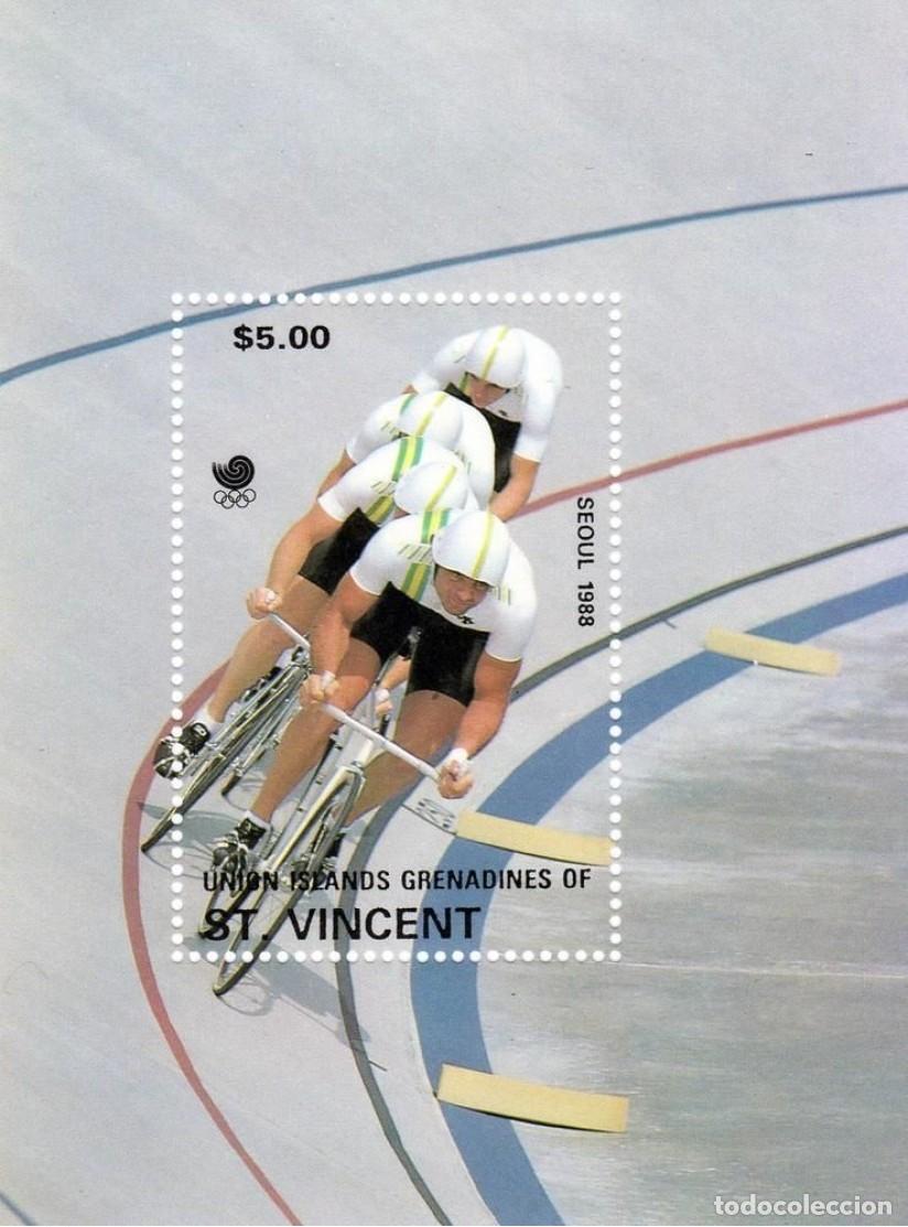 Sellos: UNION ISLAND GRENADINES ST. VINCENT 1988 SHEET MNH SEOUL JUEGOS OLIMPICOS OLYMPIC GAMES DEPORTES