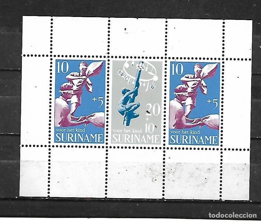 Sellos: 1969: SURINAME Hoja souvenir &rdquo;Sociedad para la Protecci&oacute;n de la Infancia&middot; (MNH**)