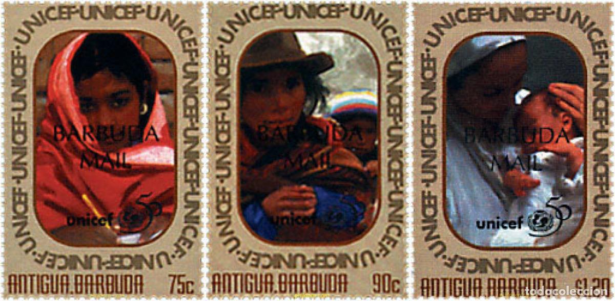 Sellos: 50304 MNH BARBUDA 1998 50 ANIVERSARIO DE LA UNICEF