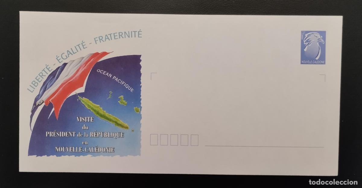 Sellos: PAP Completo Nueva Caledonia Visita del Presidente de la Rep&uacute;blica Cagou Bleu