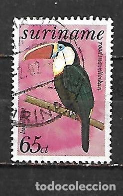 Sellos: 1977: Suriname P&aacute;jaros - Tuc&aacute;n piquirojo (usado)