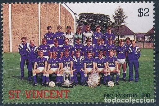 Sellos: ST. VINCENT 1987 STAMP MNH EVERTON FUTBOL FOOTBALL SOCCER FUSSBALL FUTEBOL DEPORTES SPORTS