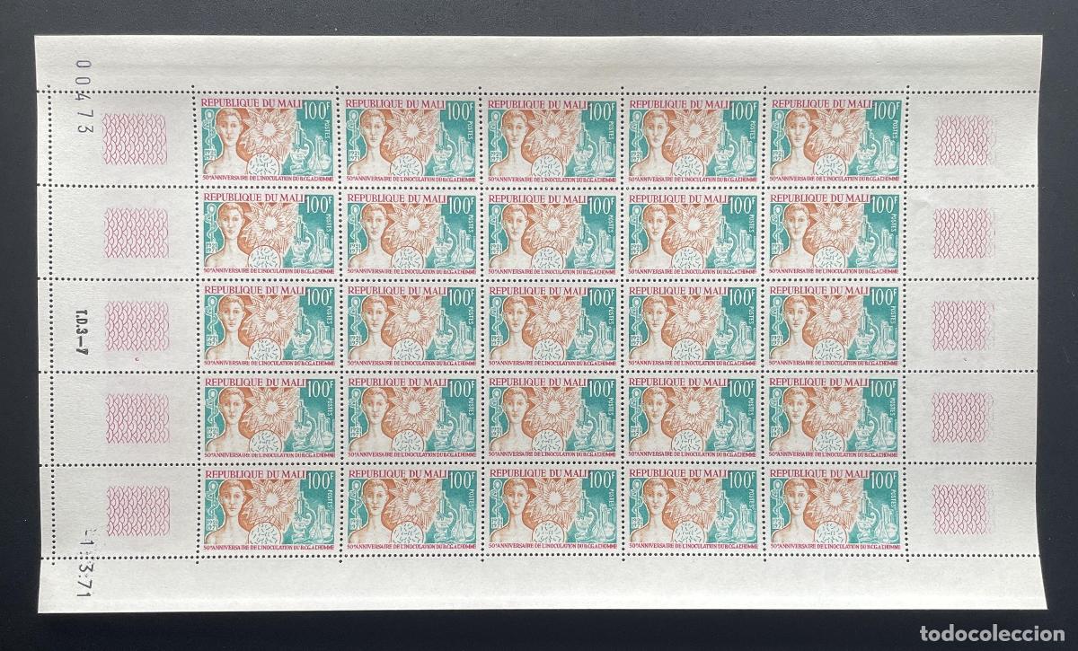 Selos: Mali 1971 YT 154 bloque 50 aniversario inoculaci&oacute;n BCG medicina