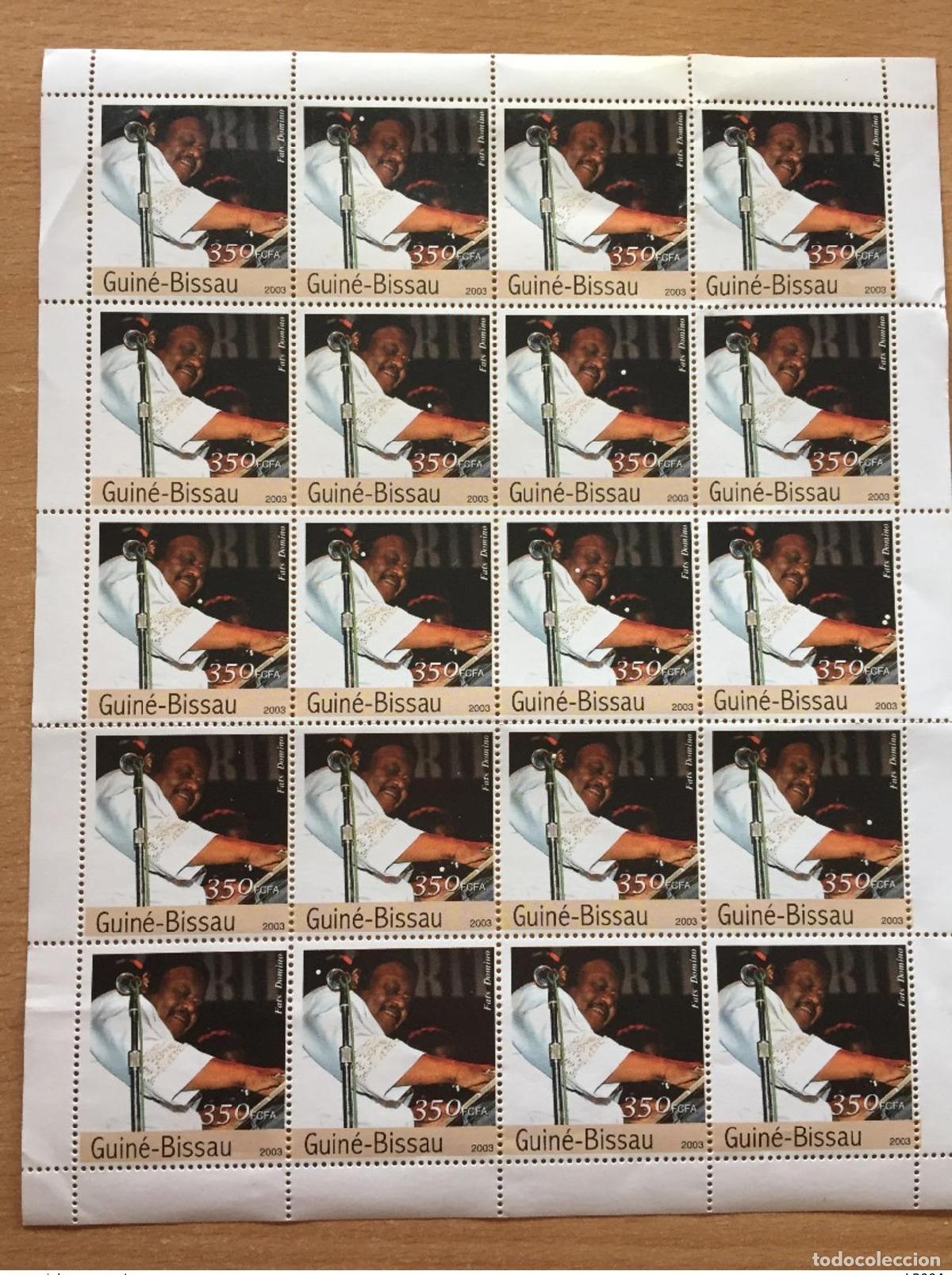 Sellos: Guinea-Bis&aacute;u 2003 Mi. 2335 Sheet Fats Domino Singer Music