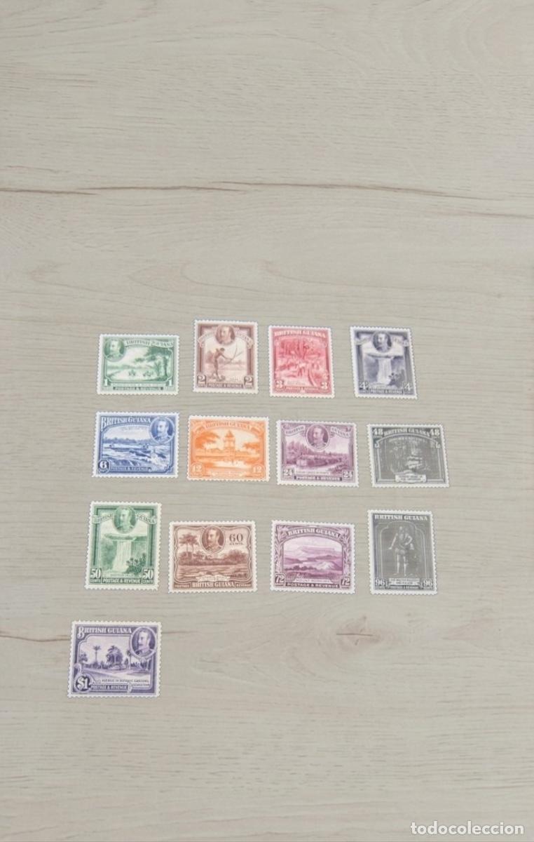 Sellos: Lote 13 Sellos de Guayana Brit&aacute;nica (British Guiana) 1938/1952 - Rey Jorge VI - Nuevos