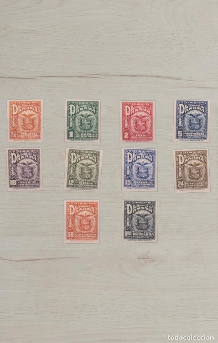 Sellos: Lote 10 Sellos Panam&aacute; 1921 Centenario Escudo De Armas Nuevos