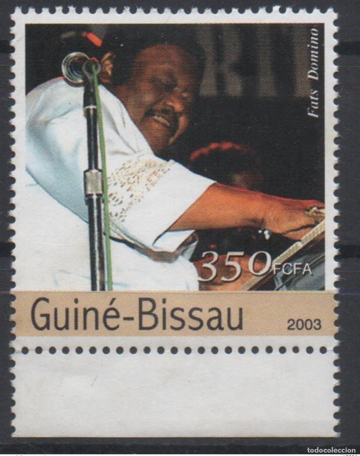 Sellos: Guinea-Bis&aacute;u 2003 Mi. 2335 Fats Domino Singer Music