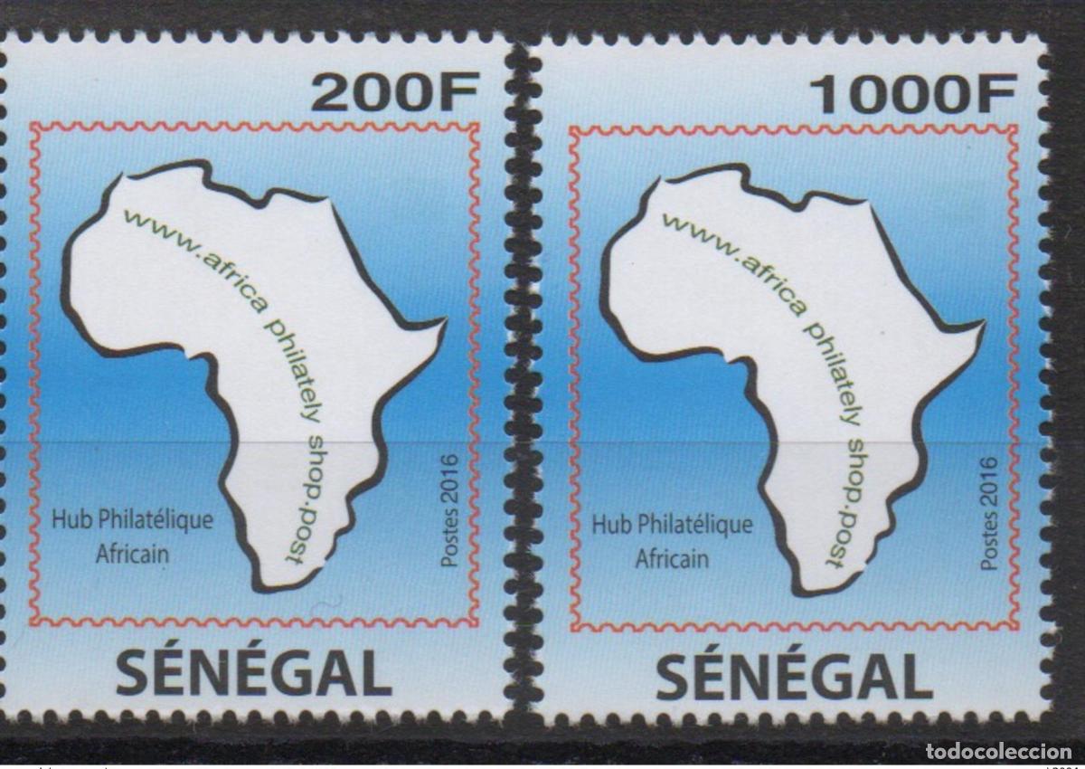 Sellos: Senegal 2016 Mi.? Edici&oacute;n conjunta Africa Shop Hub Philatelic 2 val. **