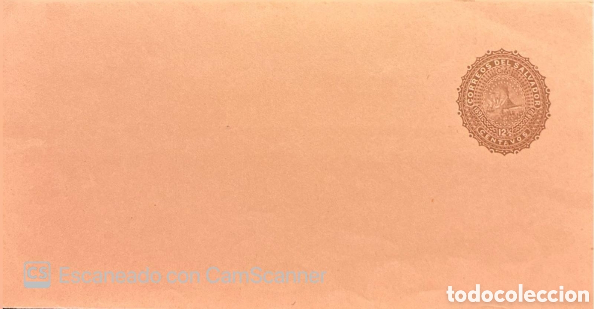 Sellos: CA)El Salvador + 1891 + Postal History + Light brown envelope with imprinted &ldquo;CORREOS DEL SALVADOR 1