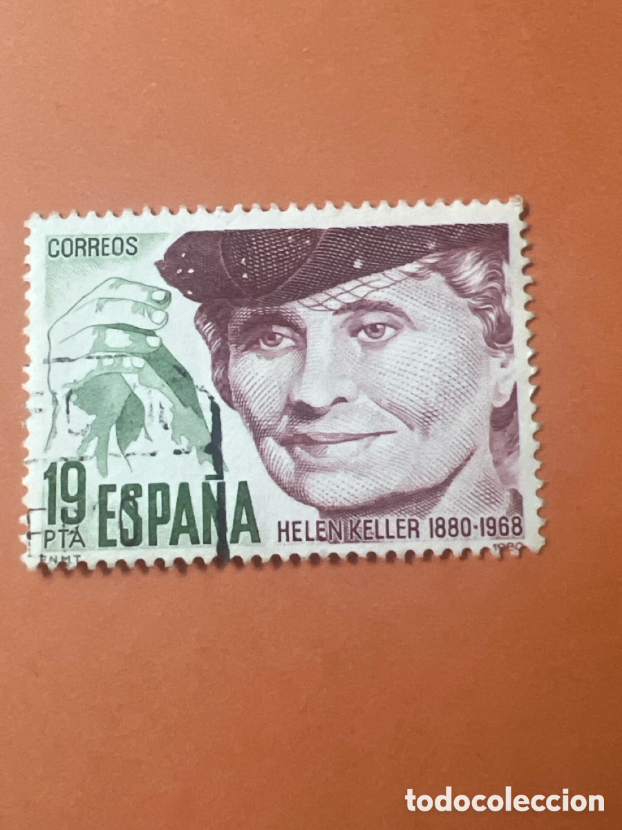 Sellos: S115. Sello 1980: Helen Keller (1880-1968) - escritora