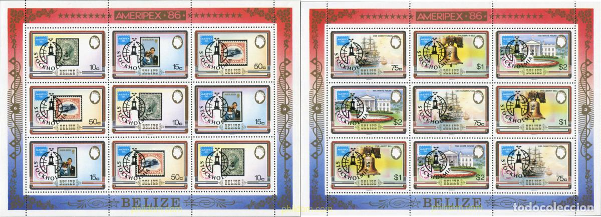 Sellos: 762442 MNH BELIZE 1986 STOCKHOLMIA 86. EXPOSICION FILATELICA INTERNACIONAL
