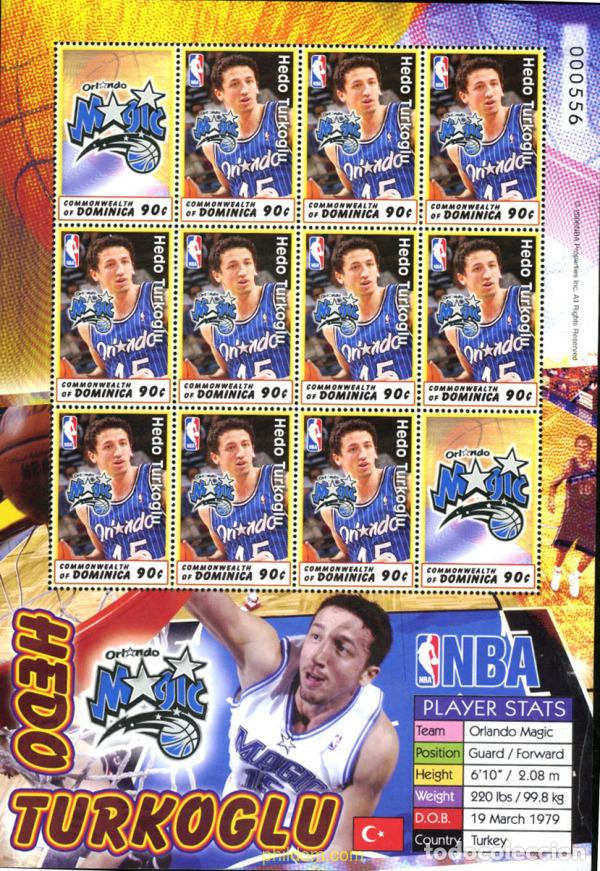 Sellos: 195160 MNH DOMINICA 2006 LIGA NBA