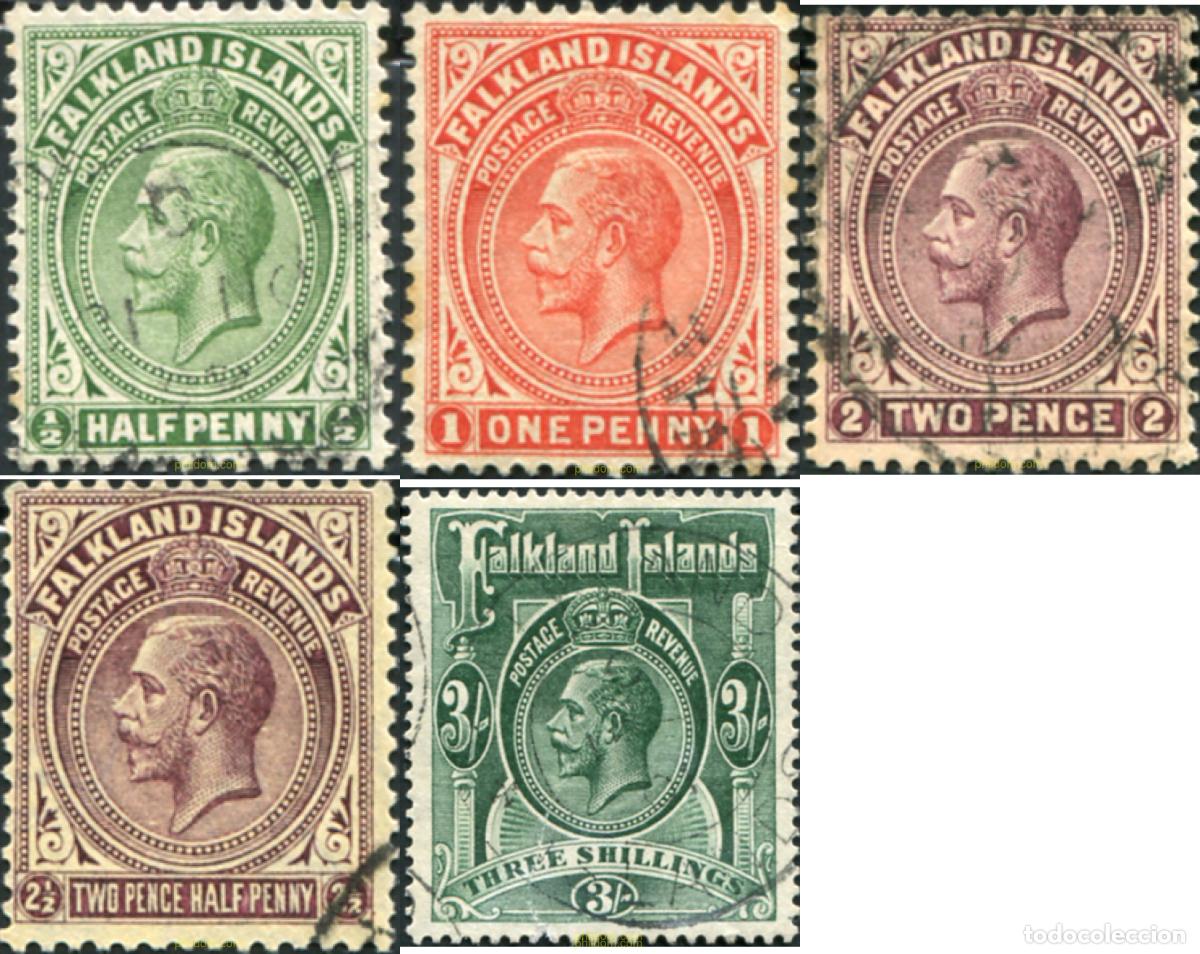 Sellos: 783484 USED FALKLAND 1921 REY JORGE V