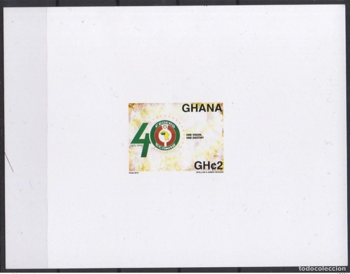 Sellos: Ghana 2015 Mi. 4648 EVENTO DE LUJO Emisi&oacute;n conjunta CEDEAO 40 a&ntilde;os