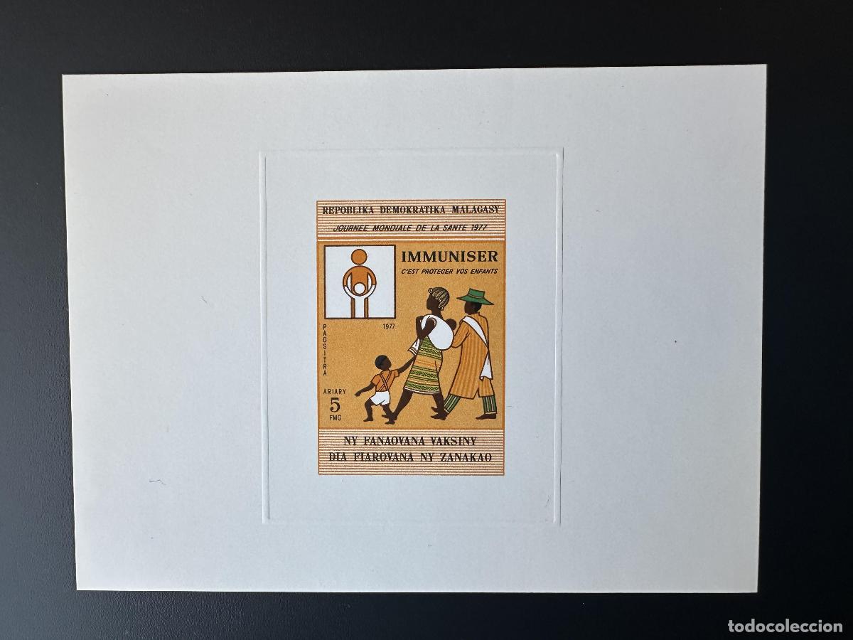Sellos: Madagascar 1977 Mi. 833 Evento de lujo D&iacute;a Mundial la Salud Inmunizar