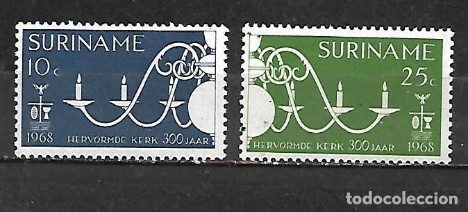 Sellos: 1968: SURINAME Serie &rdquo;III Centenario de la iglesia reformada de Paramaibo&rdquo; (MNH**)