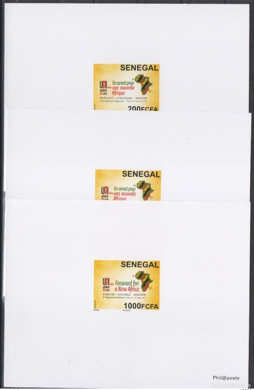 Sellos: Senegal 2017 Mi. 2254 - 2256 Conferencia para eventos de lujo UNI Africa Global