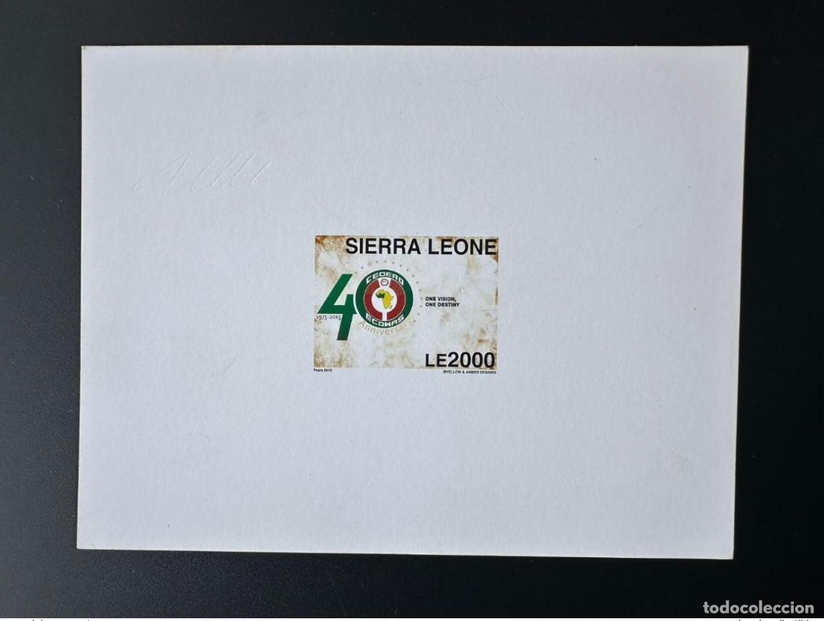 Sellos: Sierra Leona 2015 Mi. 6712 EVENTO DE LUJO CEDEAO edici&oacute;n conjunta 40 a&ntilde;os