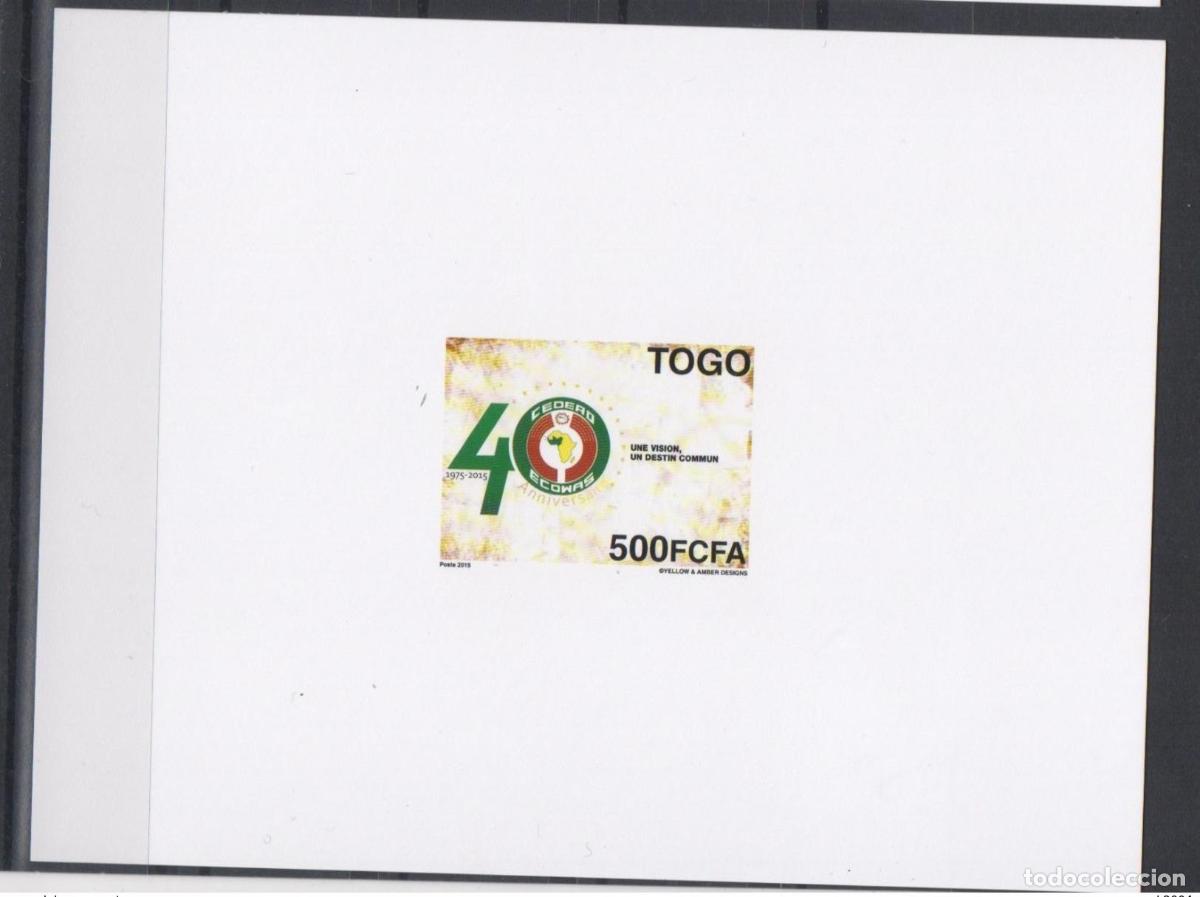 Sellos: Togo 2015 Mi. 6977 proof LUXURY EVENT ECOWAS edici&oacute;n conjunta CEDEAO 40 a&ntilde;os