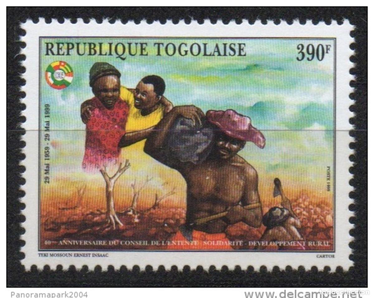 Sellos: Togo 1999 - Mi. 2983 &iexcl;&iexcl;&iexcl;40 aniversario de la junta directiva Entente 390F RARO!!!