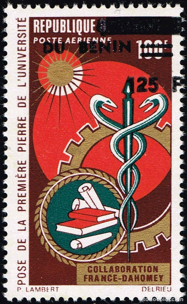 Briefmarken: Ben&iacute;n 1992 Mi. 532 sobrecargado universidad caduceo medicina Dahomey