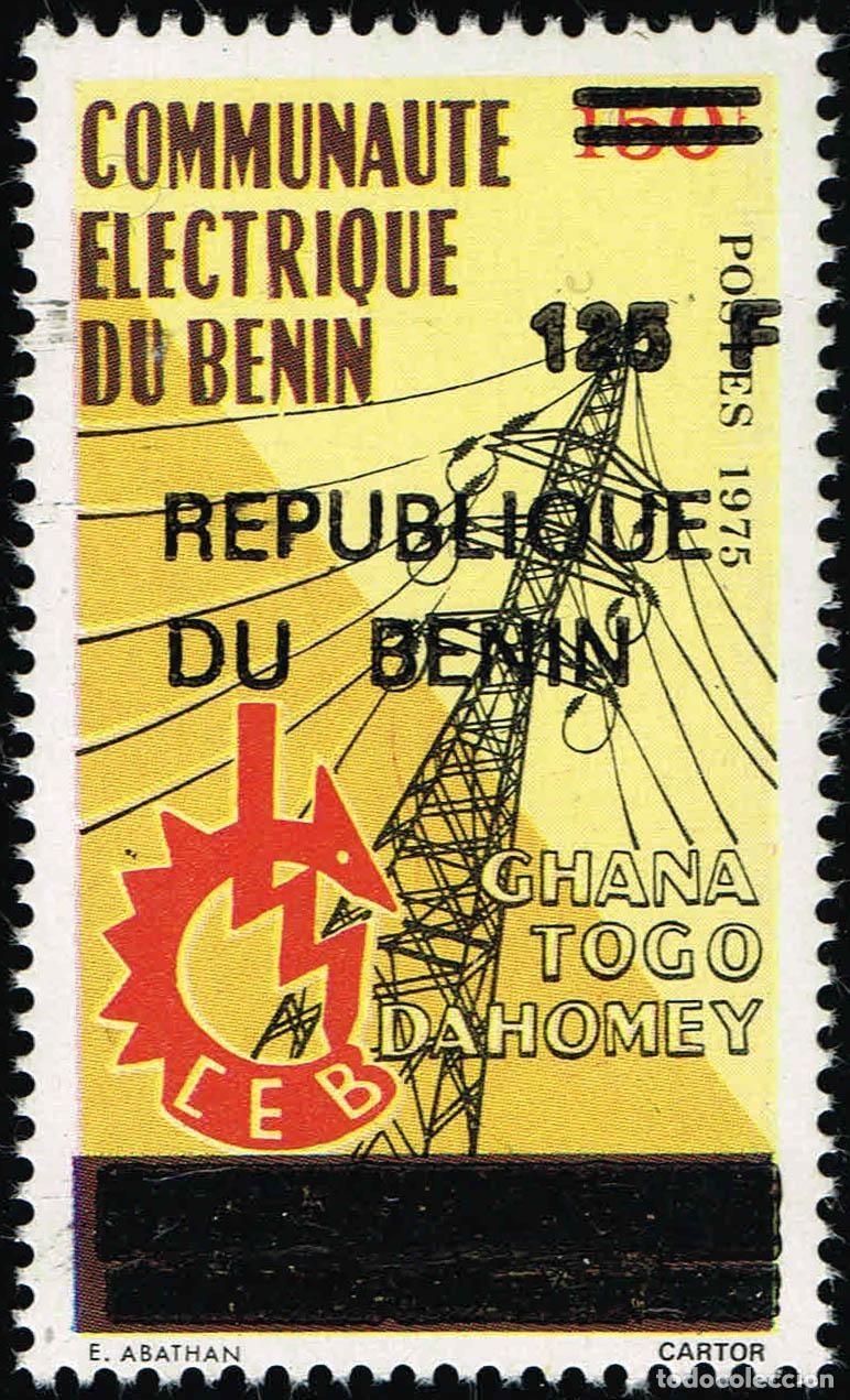 Stamps: Ben&iacute;n 1994 Mi. 569 sobrecargado Comunidad El&eacute;ctrica CEB pil&oacute;n energ&iacute;a