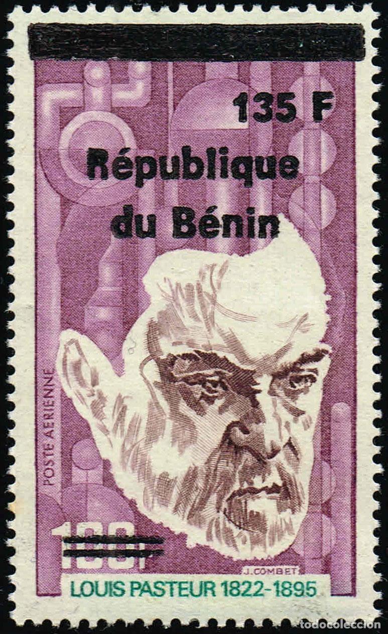 Selos: Ben&iacute;n 1994 Mi. B599 sobrecargado Louis Pasteur ciencia medicina