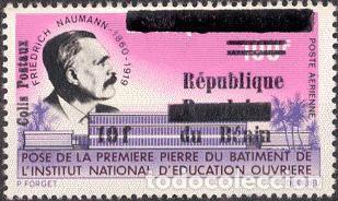 Stamps: Ben&iacute;n 2002 Mi. 41 Sello de paquete sobrecargado paquetes postales Naumann